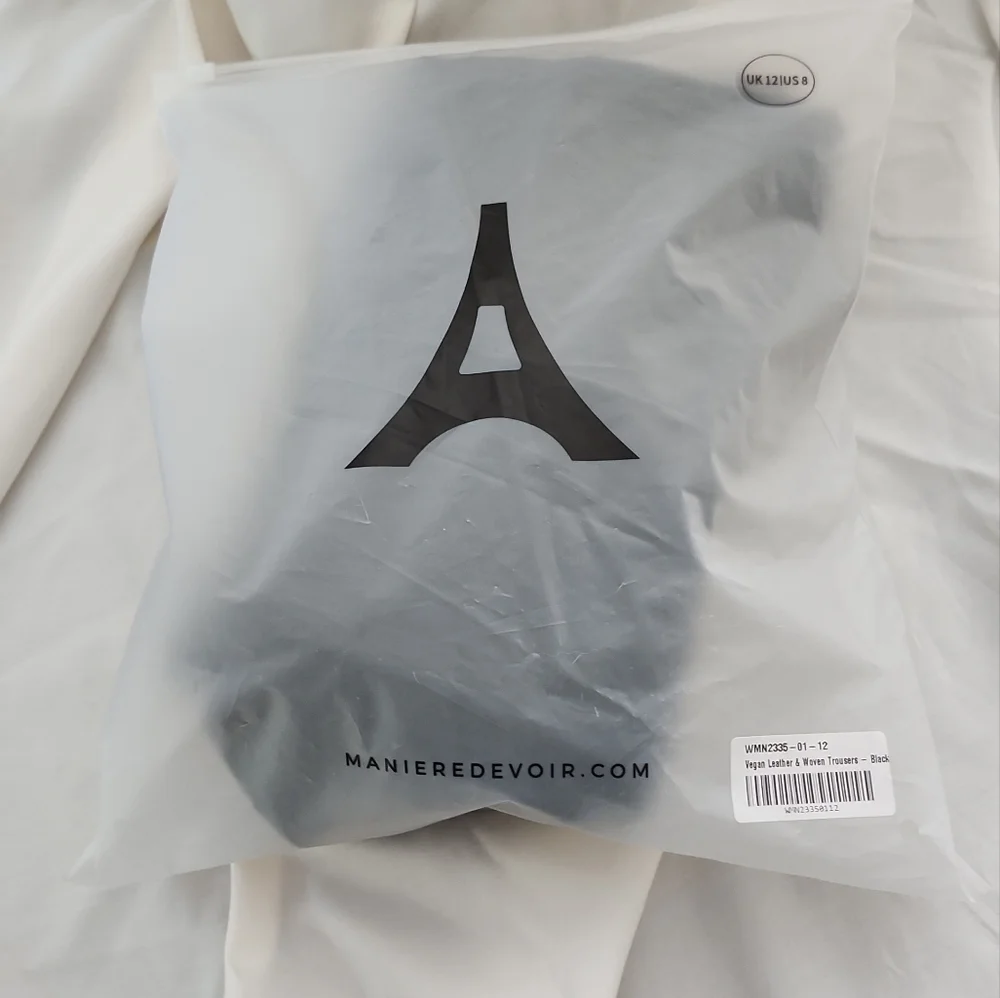 GORGEOUS Vegan Leather &Woven Trousers - Picture 9 of 16